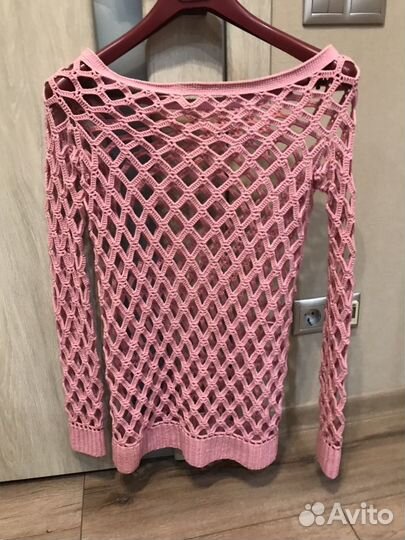 Кофта-сетка из пряжи Yarnart