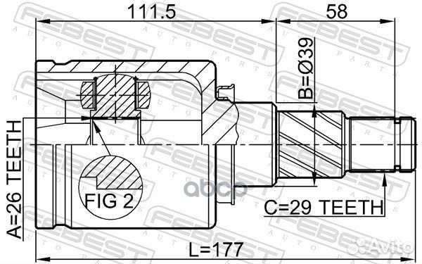 ШРУС 0211-T30LH 0211-T30LH Febest