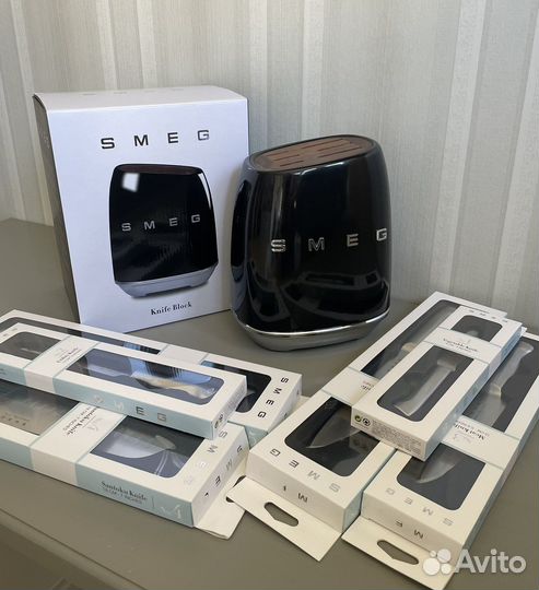 Набор ножей Smeg Черный ножи Смег