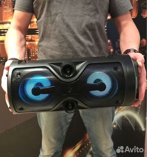 Колонка Бумбокс / Блютуз/ FM/ AUX/ USB/ SD