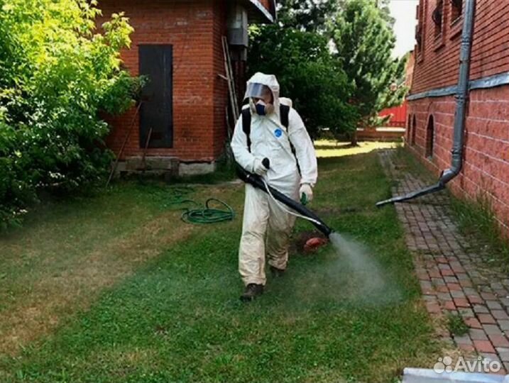 Обработка от клещей, комаров, ос, муравьёв, кротов