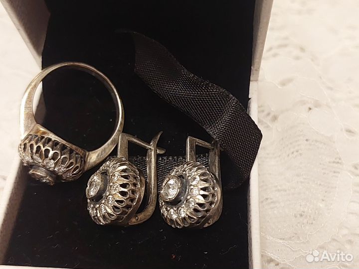 Серьги и кольцо