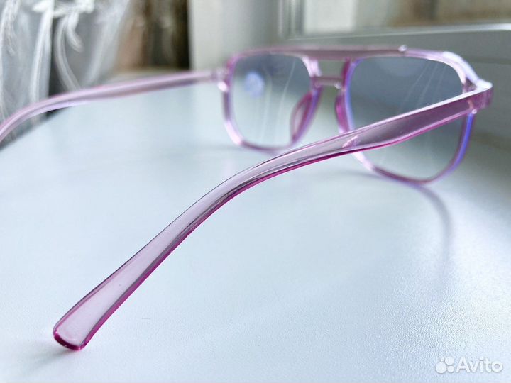 Очки для компьютера розовые глянцевые
