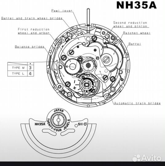 Механизм 4r35 nh35