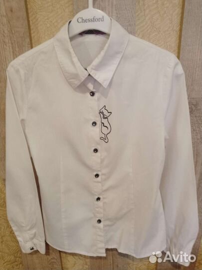 Рубашки школьные с длинным рукавом и блузка