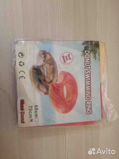 Детский круг для купания Розовый Пончик 70 см