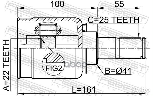 ШРУС внутренний KIA ceed I 2211-CD 2211-CD Febest
