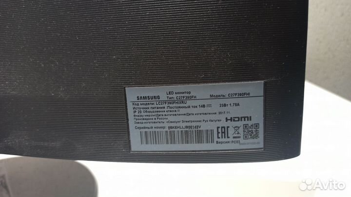 Монитор Samsung C27F390FHI 27
