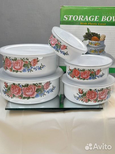 Новый ) набор 5 ёмкостей с крышкой