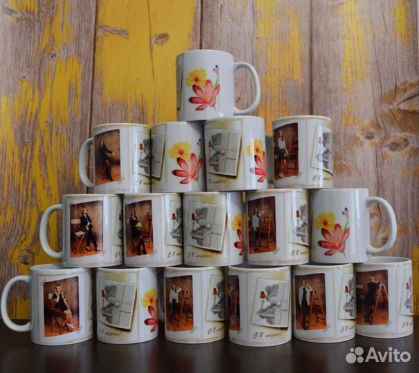 Печать на кружках, бокалах, термосах и пр