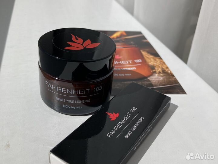 Свеча fahrenheit 183 из натурального соевого воска