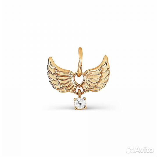 Золотая подвеска с фианитом новая