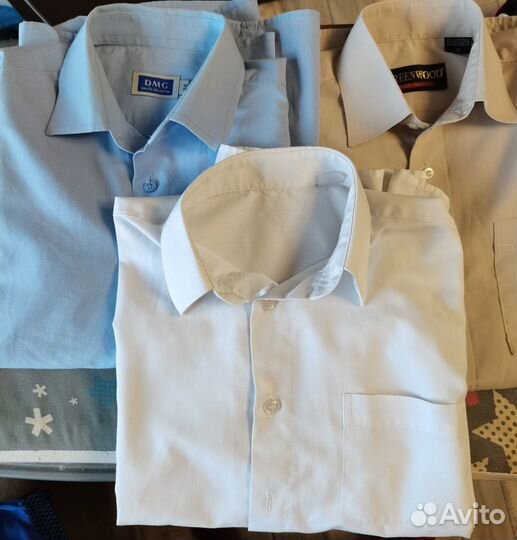 Рубашки 3 шт и жилетка 146