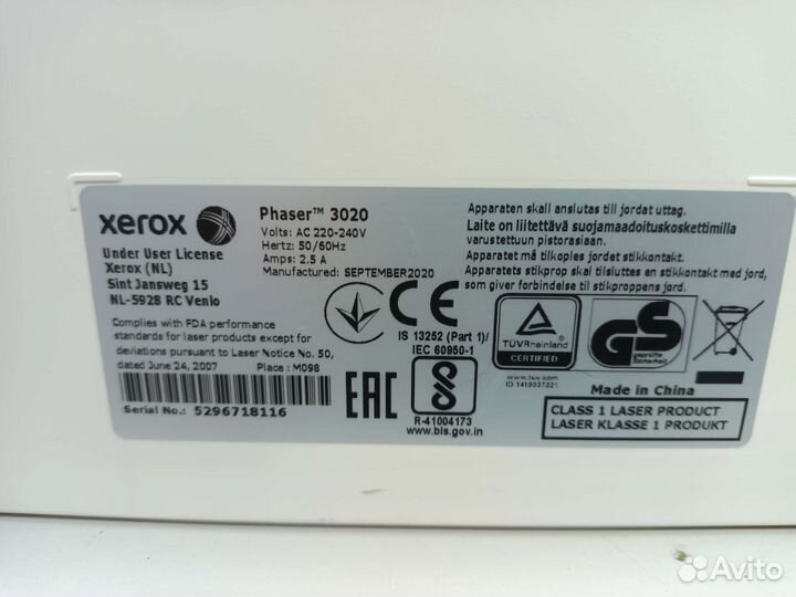 Принтер Xerox Phaser 3020 (Wi-Fi)