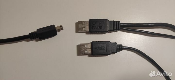 Кабель mini USB - USB A папа х2