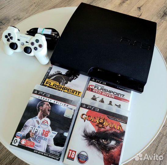 Игровая приставка Sony PS3 Slim 160Gb +4игры