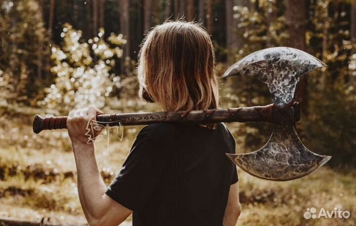 Топор Перуна кованый двусторонний