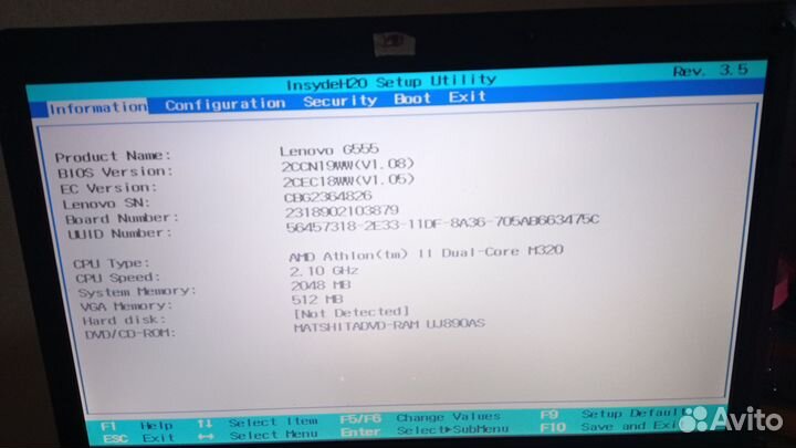 Ноутбук lenovo g555