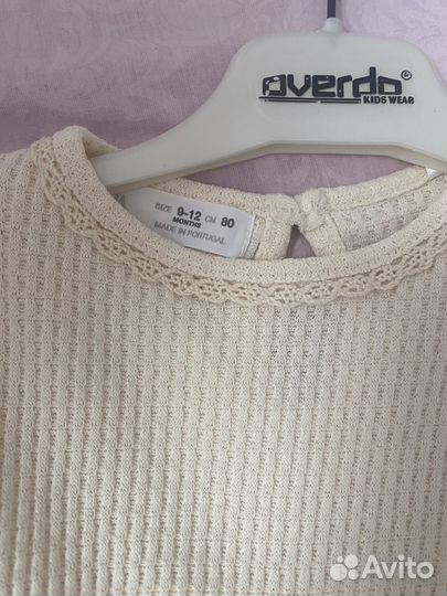 Платье для девочки zara 9-12 m