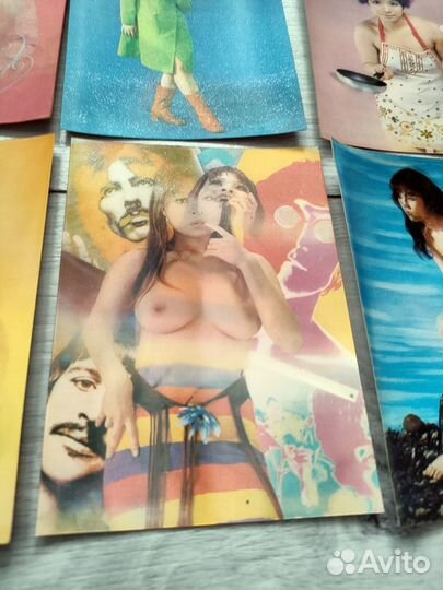 Открытка Фото стерео Переливашка ню эротика