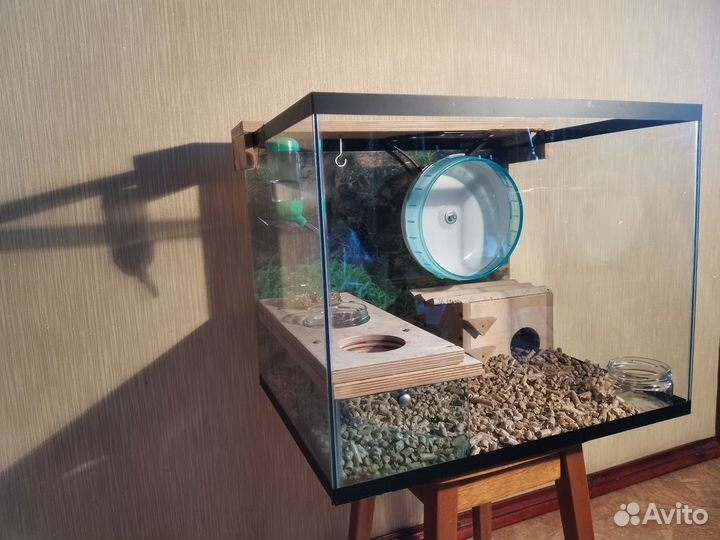 Аквариум 50х40х40 для мелких грызунов