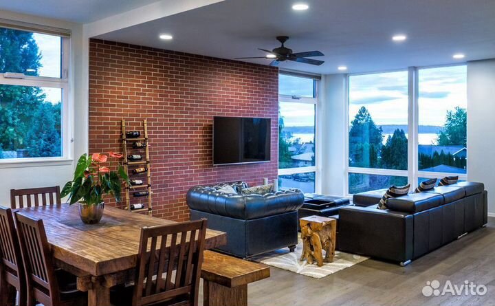 Гибкий кирпич на сетке с пленкой