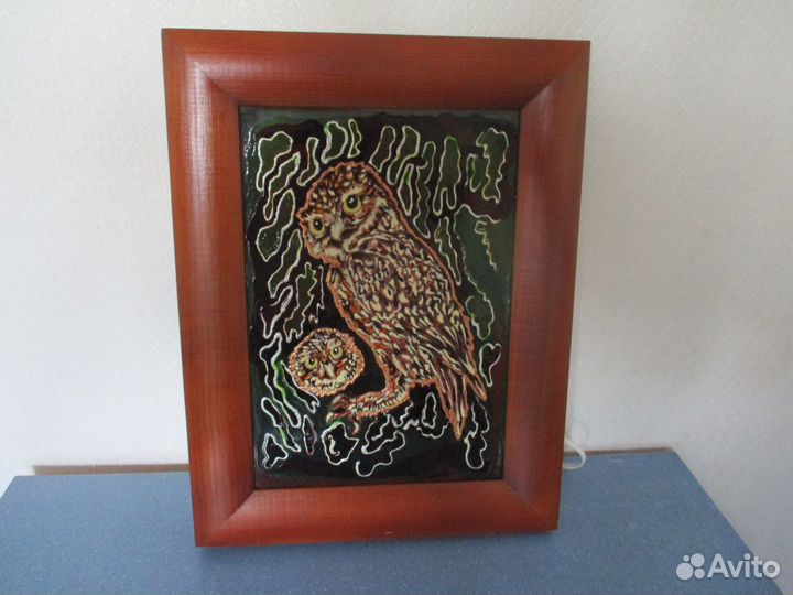 Светильник ночник настенный, стекло витраж