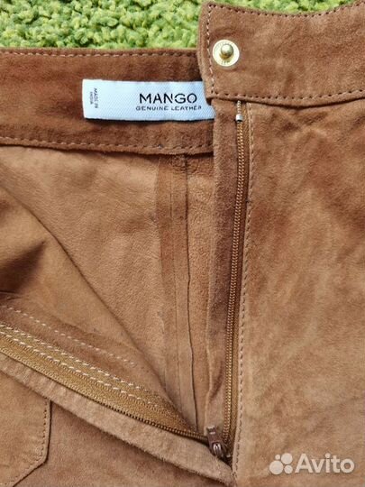 Замшевые шорты Mango натуральная замша