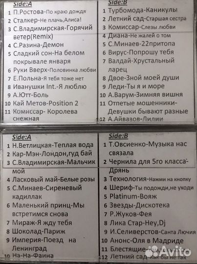 Аудиокассеты с записью