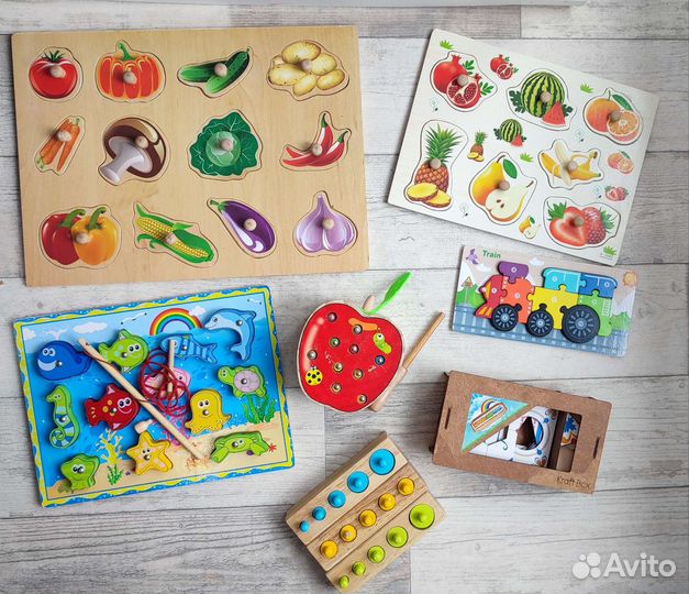 Игрушки деревянные от года