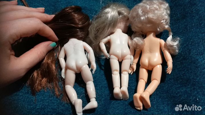 3 куклы бжд мини 16 см пакетом