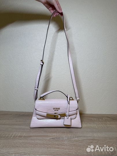 Сумка женская кросс боди guess розовая