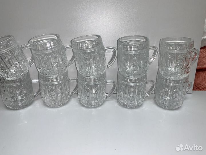 Хрустальные кружечки 10 штук