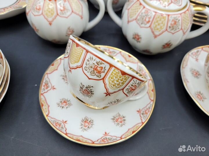 Сервиз чайный 20 предметов Фриз фарфор лфз