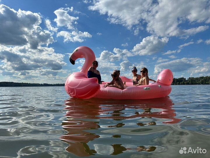 Надувной фламинго плот