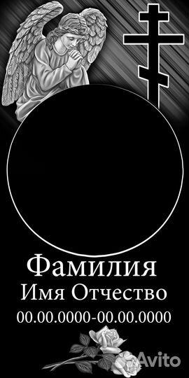 Библиотека PSD шаблонов гравировки сторон памятник