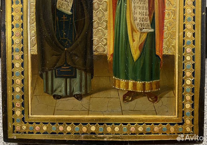 Икона Святые Елизавета и Владимир Состояние Люкс