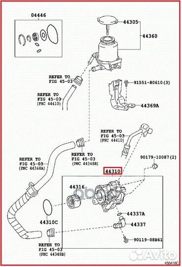Насос гур toyota land cruiser prado 150 1kdftv 09