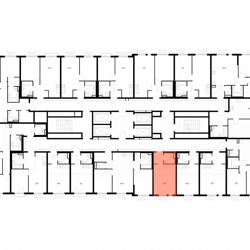 Квартира-студия, 20,8 м², 14/24 эт.