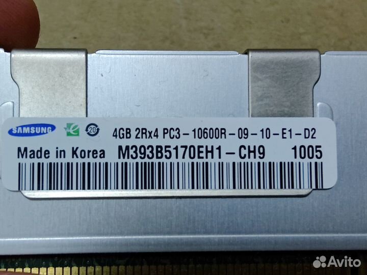 DDR3 4gb ECC REG Kingston серверная