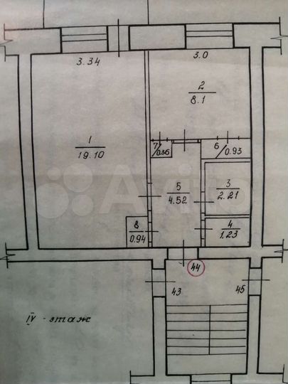 1-к. квартира, 37 м², 4/4 эт.