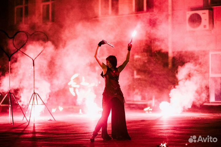 Огненное шоу/ Fire show/ Фаер шоу/Огненные надписи