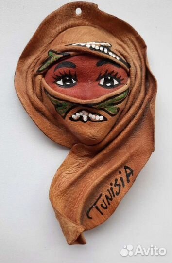 Магнит Тунис натур.кожа 9 х15см