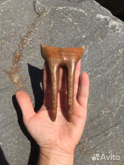 Заколка для волос из дерева ручной работы