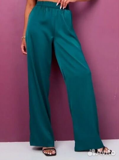 Брюки женские атласные