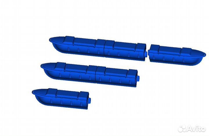 Поплавки, баллоны для катера-катамарана, понтона