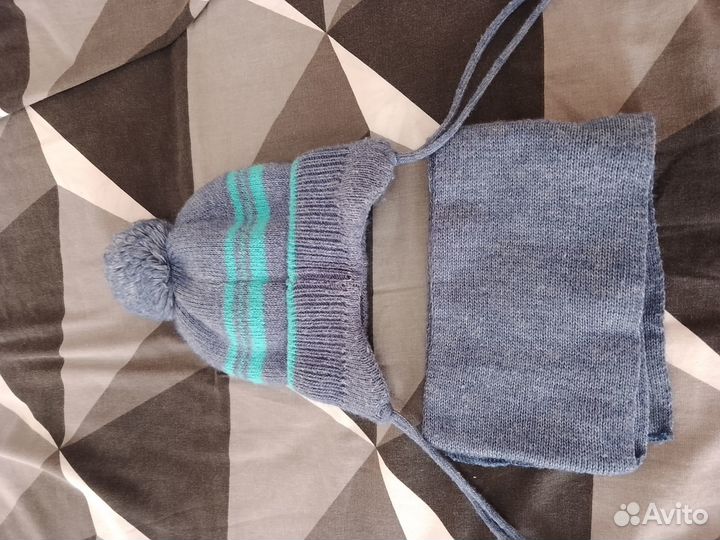 Комплект шапка и шарф зима