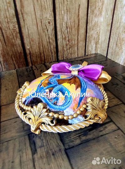 Шар на ёлку с драконом, дракончик сувенир