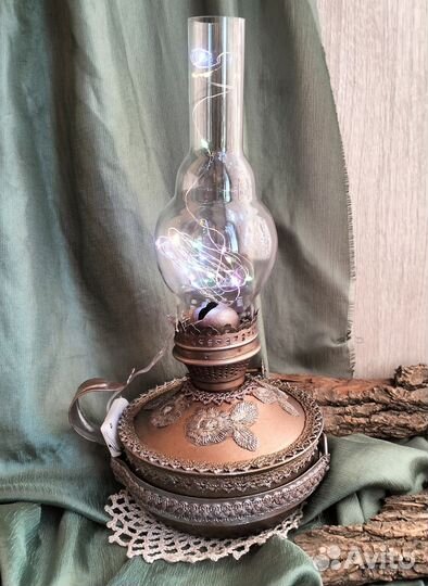 Керосиновая лампа Бронзовый винтаж