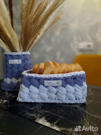 Корзина вязаная